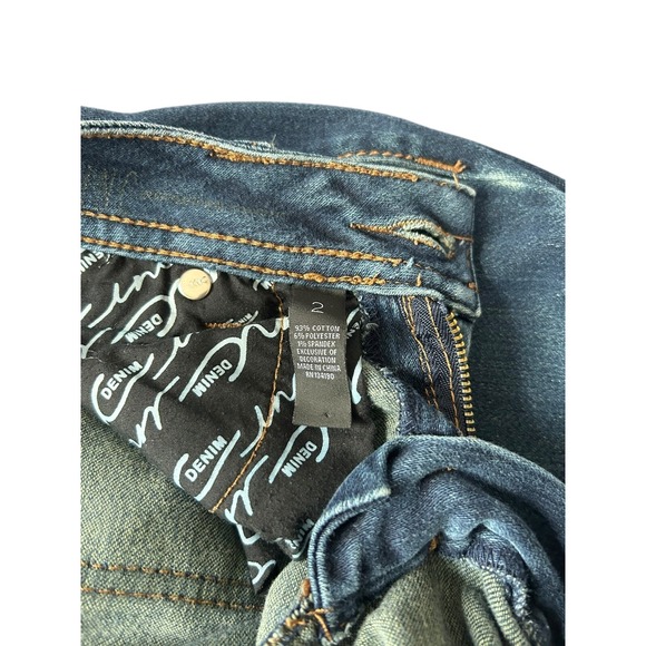 INC International Concepts Jeans Women's Size 2 Dark Blue Skinny Leg Reg Fit - Picture 5 of 8